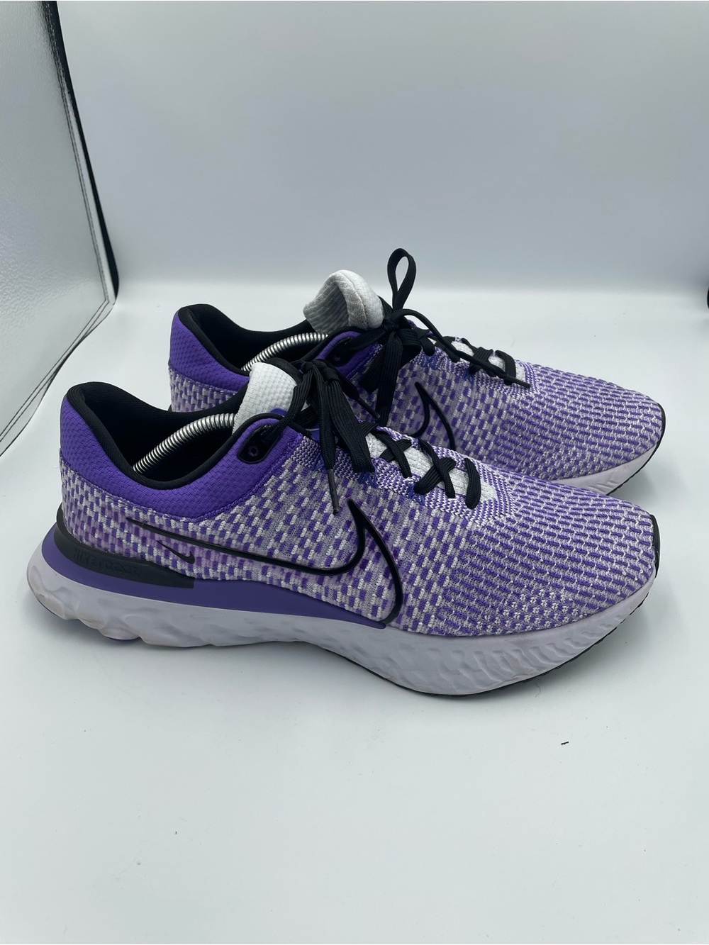 Nike React Infinity Run Flyknit 3 Mens Running Shoes Pure Platinum Purple Sz 13